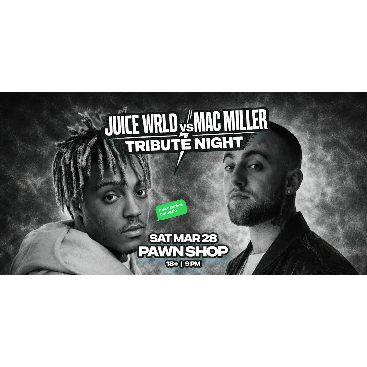JUICE WRLD vs MAC MILLER Tribute Night @ Pawn Shop Edmonton event artwork