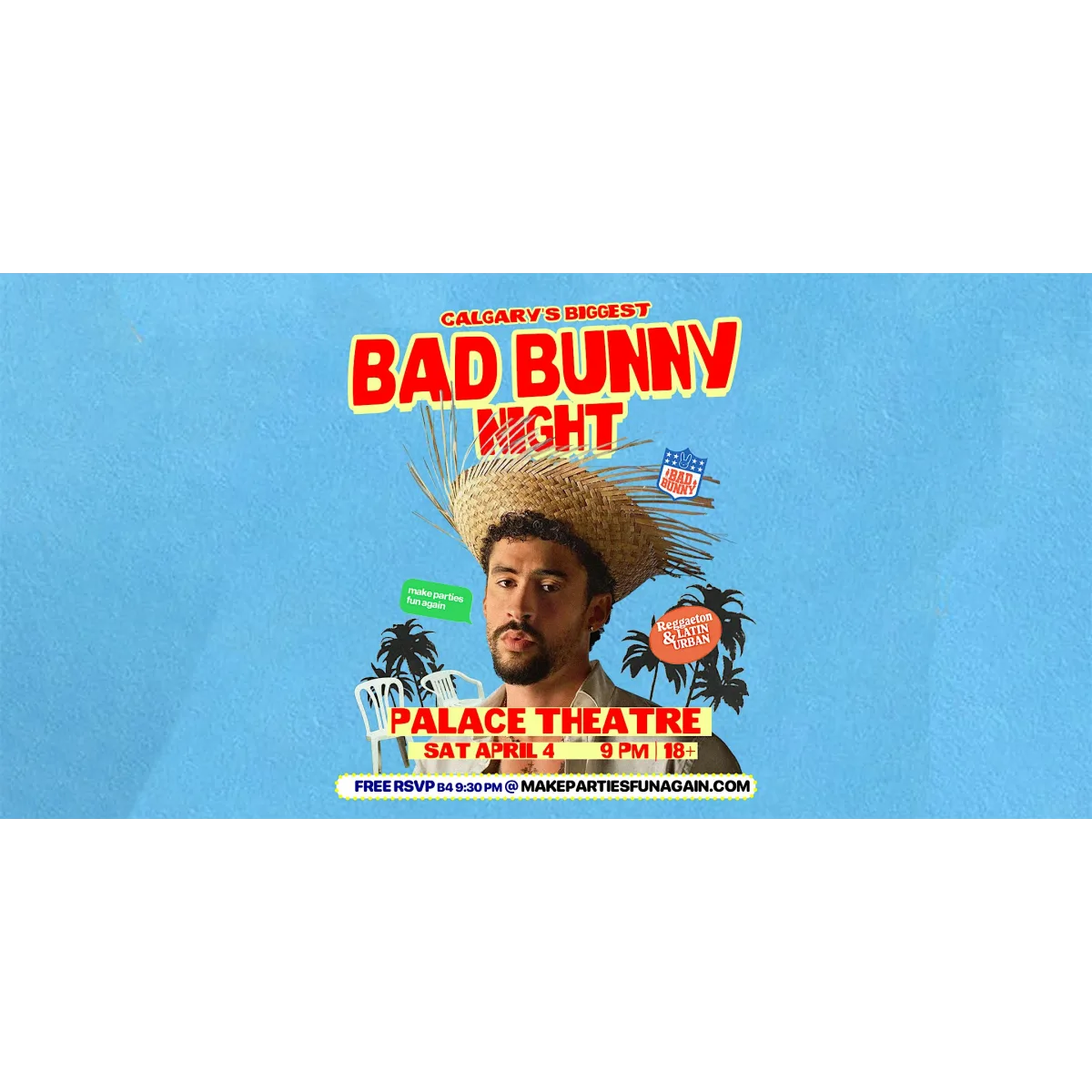 Bad Bunny Night @ Palace Theatre Calgary event artwork