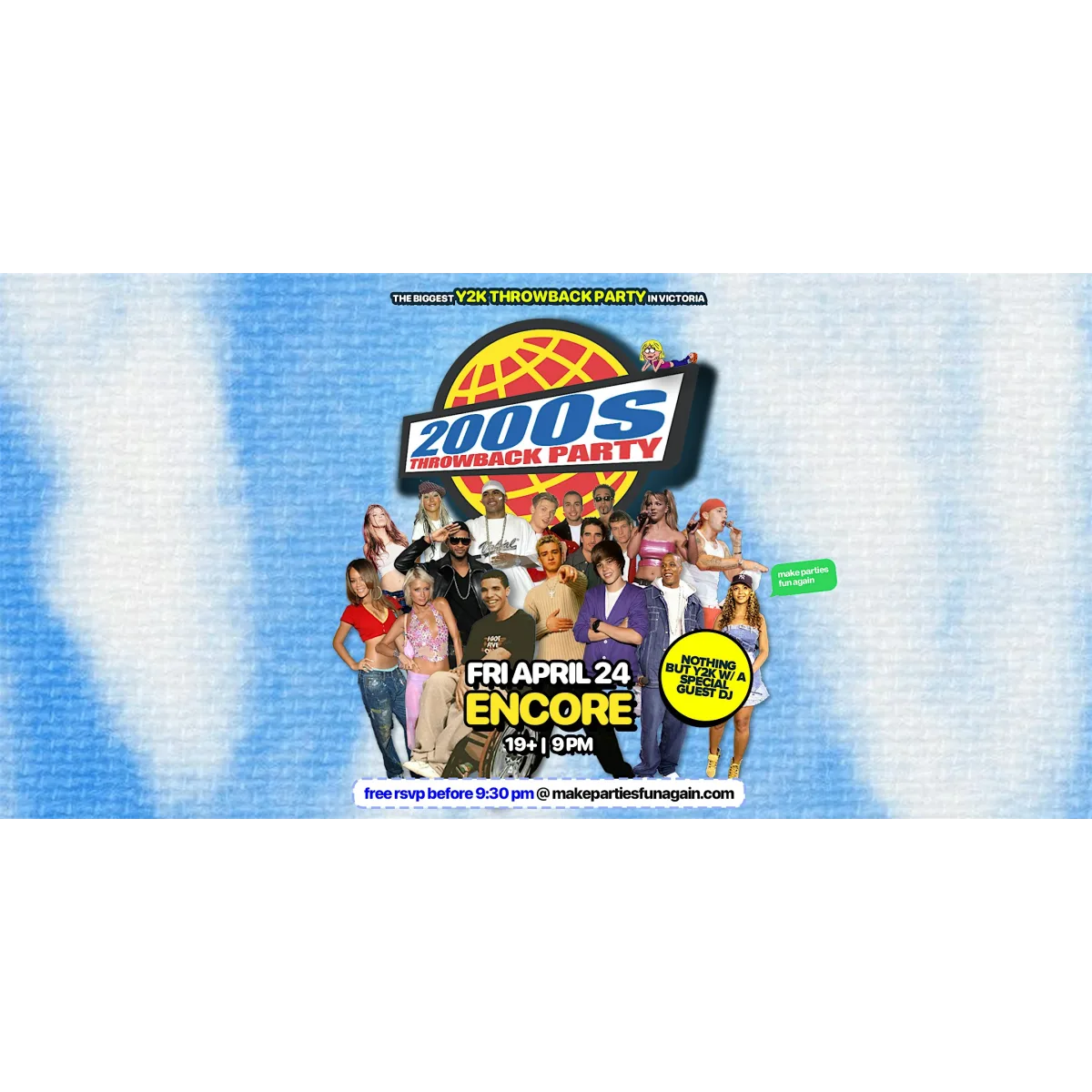 2000s Dance Party @ Encore Victoria event artwork