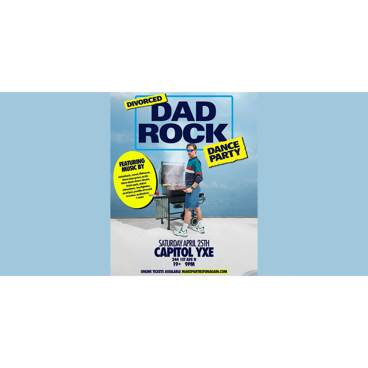 Divorced Dad Rock Dance Party @ Capitol Music Club Saskatoon event artwork