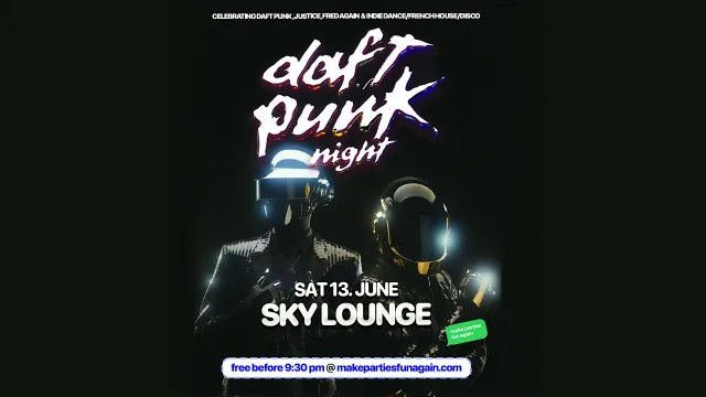 Daft Punk Night : French/Disco/Indie House @ Sky Lounge Ottawa at Sky Lounge, Ottawa event photo