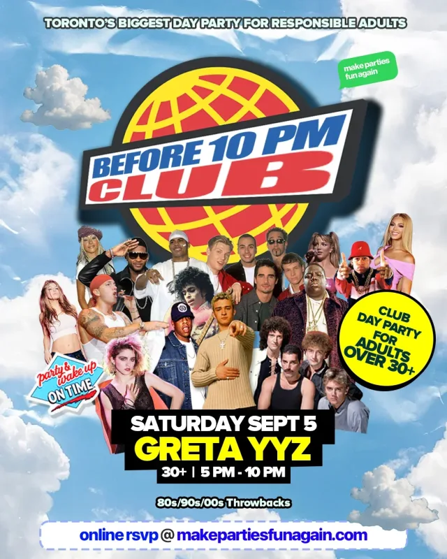 Before 10 PM Club @ Greta Bar Toronto event poster in Toronto