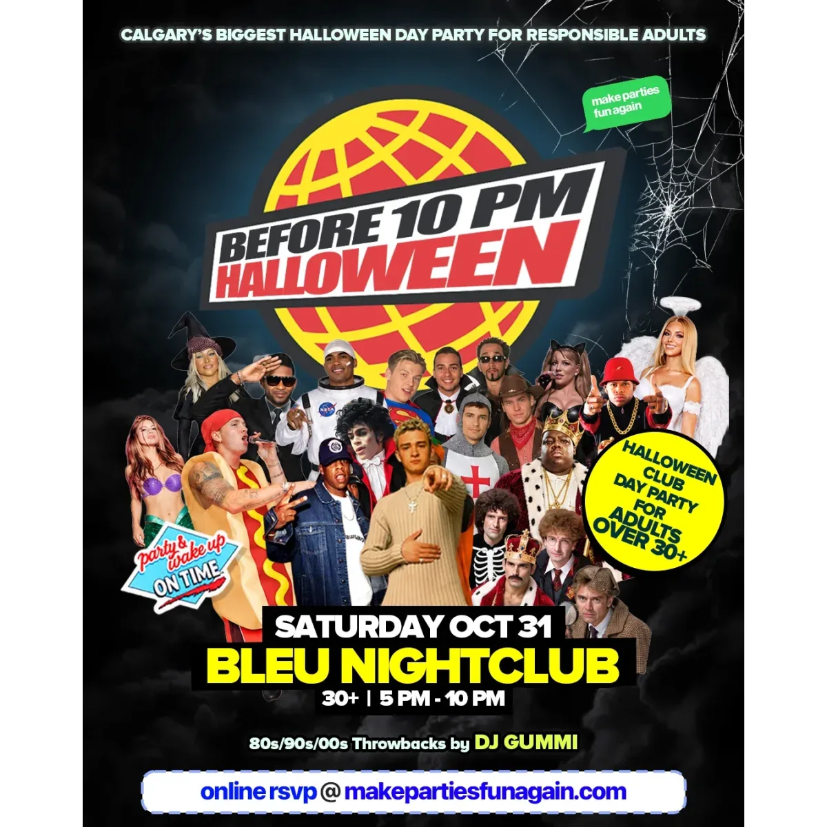 Before 10 PM Halloween at Bleu Nightclub Calgary event artwork