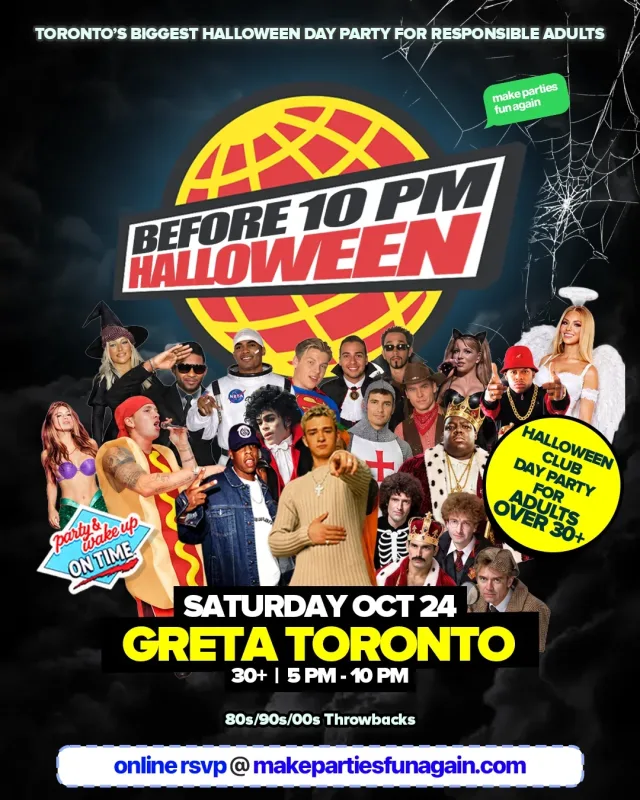 Before 10 PM Halloween at Greta Bar Toronto event poster in Toronto