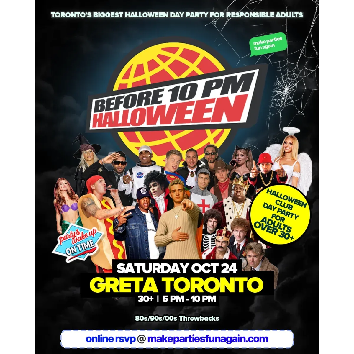 Before 10 PM Halloween at Greta Bar Toronto event artwork