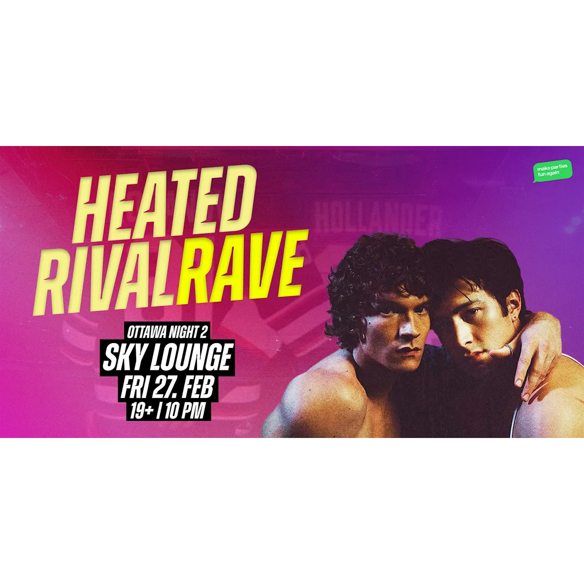 HEATED RIVALRY RAVE DANCE PARTY @ Sky Lounge (Ottawa Night 2) event artwork